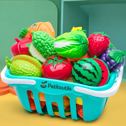 Fruits et légumes à découper — 25 pièces — Petitoutils