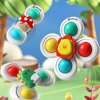 Jouets tournants à ventouse — lot de 3 — Petitoutils