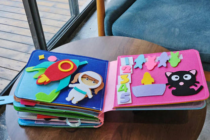 Livre d’activités interactif en feutrine — détails